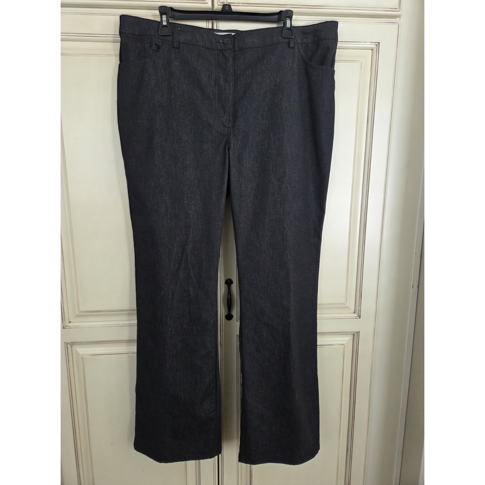 Sag Harbor Slimming‎ Solutions Sorbet Splash Pants Women's 16 Indigo Work Casual
